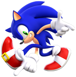 Size: 2230x2259 | Tagged: safe, artist:adverse56, sonic the hedgehog, sonic adventure, 2023, 3d, looking at viewer, posing, remake, simple background, smile, solo, transparent background
