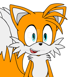 Size: 400x449 | Tagged: safe, artist:willow-t-hedgehog, miles "tails" prower, 2018, deviantart watermark, flat colors, simple background, smile, solo, standing, transparent background, watermark