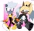Size: 2048x1896 | Tagged: safe, artist:fartist2020, tangle the lemur, whisper the wolf, lemur, wolf, 2024, blushing, border, duo, female, gradient background, heart, holding hands, idw sonic the hedgehog, lesbian, looking at each other, shipping, signature, smile, tangle x whisper, walking