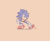 Size: 787x641 | Tagged: safe, artist:s4re_imagined, sonic the hedgehog, 2023, classic sonic, classic sonic (universe), orange background, simple background, sketch, solo, stretching