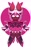 Size: 1200x1928 | Tagged: safe, artist:head---ache, rouge the bat, abstract background, alternate universe, au:magical girl, dark skin, magical girl outfit, outline, smile, solo, white outline