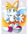 Size: 1252x1480 | Tagged: safe, artist:thatbirdguy_, miles "tails" prower, fox, 2021, border, grey background, heart, looking at viewer, male, pointing, signature, simple background, smile, smiling at viewer, solo, standing, tan nose, treads