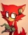 Size: 736x922 | Tagged: safe, artist:darkcrowl, gadget the wolf, 2017, beige background, cute, fangs, gadgebetes, looking offscreen, simple background, smile, solo, standing