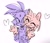 Size: 1582x1366 | Tagged: safe, artist:hydrappled, amy rose, blaze the cat, cat, hedgehog, 2024, amy x blaze, amy's halterneck dress, blaze's tailcoat, blushing, clothes, cute, dress, eyes closed, female, females only, hearts, lesbian, shipping