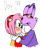 Size: 2048x2523 | Tagged: safe, artist:horroraceman93, amy rose, blaze the cat, cat, hedgehog, 2023, amy x blaze, amy's halterneck dress, blaze's tailcoat, blushing, clothes, cute, dress, eyes closed, female, females only, kiss, lesbian, shipping