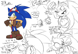 Size: 1280x896 | Tagged: safe, artist:emistations, amy rose, sails, sonic the hedgehog, sonic prime, pirate outfit, what if...?