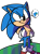 Size: 1280x1707 | Tagged: safe, artist:artyyline, sonic the hedgehog, classic sonic, classic sonic (universe), exclamation mark, grass, looking at viewer, simple background, sketch, smile, solo, standing, transparent background