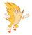 Size: 970x1045 | Tagged: safe, artist:theredblooper, sonic the hedgehog, fleetway, fleetway super sonic, looking at viewer, simple background, smile, solo, super form, white background