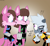 Size: 4760x4410 | Tagged: safe, artist:fartist2020, leeta the wolf, lyco the wolf, tangle the lemur, lemur, wolf, dialogue, english text, female, trio, twins