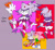 Size: 1280x1178 | Tagged: safe, artist:punkray, amy rose, blaze the cat, cat, hedgehog, 2017, amy x blaze, amy's classic dress, classic amy, cute, female, females only, fire, flame, hugging, lesbian, looking at viewer, shipping