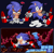 Size: 1280x1267 | Tagged: safe, artist:punkray, sonic the hedgehog, hedgehog, sonic cd, abstract background, classic sonic, classic sonic (universe), frown, male, running, signature, sitting, skidding, solo, tidal tempest