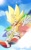 Size: 1280x2048 | Tagged: safe, artist:masakist, sonic the hedgehog, super sonic, 2022, abstract background, cape, clouds, daytime, flying, gay pride, looking at viewer, outdoors, pride, pride flag, smile, solo, super form