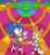 Size: 503x550 | Tagged: safe, artist:90sfunks, miles "tails" prower, sonic the hedgehog, fox, hedgehog, sonic the hedgehog 2, abstract background, blushing, chaos emerald, classic sonic, classic sonic (universe), classic tails, cute, duo, english text, eyelashes, holding something, looking at each other, male, notepad, pencil, signature, sonabetes, special stage, standing, tailabetes