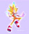 Size: 1280x1513 | Tagged: dead source, safe, artist:survivalstep, sonic the hedgehog, super sonic, flying, looking at viewer, purple background, signature, simple background, smile, solo, super form