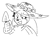 Size: 534x402 | Tagged: dead source, safe, artist:survivalstep, silver the hedgehog, flower, hat, holding something, line art, looking offscreen, nonbinary, shovel, simple background, sketch, smile, solo, solo nonbinary, sun hat, white background