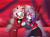 Size: 1366x1024 | Tagged: safe, artist:datuwuwaffle, amy rose, blaze the cat, cat, hedgehog, 2024, amy x blaze, amybetes, blazeabetes, blushing, chaggie, charlie morningstar, cosplay, crossover, cute, female, females only, hazbin hotel, holding hands, lesbian, mouth open, shipping, vaggie