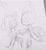 Size: 1880x2048 | Tagged: safe, artist:head---ache, amy rose, blaze the cat, cat, hedgehog, 2021, amy x blaze, amy's halterneck dress, blaze's tailcoat, clothes, cute, dress, female, females only, holding hands, lesbian, line art, shipping, sketch, traditional media