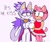 Size: 2048x1723 | Tagged: safe, artist:cheezy_picklezz, amy rose, blaze the cat, cat, hedgehog, 2024, amy x blaze, amy's halterneck dress, blaze's tailcoat, blushing, clothes, cute, dress, english text, female, females only, holding hands, lesbian, looking at each other, shipping, tongue out
