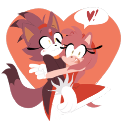 Size: 2048x2048 | Tagged: safe, artist:artyyline, amy rose, blaze the cat, 2024, amy x blaze, lesbian, shipping