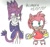 Size: 821x767 | Tagged: safe, artist:cmara, amy rose, blaze the cat, cat, hedgehog, 2017, amy x blaze, amy's halterneck dress, blaze's tailcoat, cute, duo, female, females only, lesbian, looking at them, mouth open, shipping, traditional media