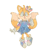 Size: 1280x1280 | Tagged: safe, artist:s1llycilantro, miles "tails" prower, fox, blue shoes, blushing, bow, clothes, cute, dress, female, hair bow, mouth open, one fang, simple background, smile, solo, tailabetes, trans female, transgender, white background