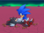 Size: 1406x1081 | Tagged: safe, artist:vei-6-vesuvius, shadow the hedgehog, sonic the hedgehog, sonic prime, 2024, abstract background, bleeding, blood, cpr, duo, injured, rock, scratch (injury), sonic prime s3, sweatdrop, the grim (sonic prime), wound