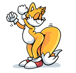 Size: 1054x1010 | Tagged: safe, artist:beastofeuthanasia, miles "tails" prower, dancing, hips sway, solo