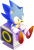 Size: 550x818 | Tagged: safe, artist:ketrindarkdragon, sonic the hedgehog, classic sonic, frown, lineless, looking offscreen, monitor, ring, ring monitor, simple background, sitting, solo, transparent background