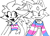 Size: 816x592 | Tagged: safe, artist:fortrustory, blaze the cat, silver the hedgehog, binder, duo, line art, looking at each other, pride, pride flag, simple background, smile, standing, trans boy silver, trans female, trans girl blaze, trans male, trans pride, transgender, white background