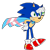 Size: 500x500 | Tagged: safe, artist:sth-lgbtq, sonic the hedgehog, arm band, aromantic, aromantic pride, aromantic sonic, cape, clenched teeth, ear piercing, earring, leaning forward, looking offscreen, pansexual, pansexual pride, pansexual sonic, pride, pride flag, simple background, smile, solo, standing on one leg, trans male, trans pride, transgender, transparent background