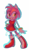 Size: 600x1024 | Tagged: dead source, safe, artist:pumpkindogart, amy rose, hedgehog, female, frown, hand on hip, looking offscreen, signature, simple background, solo, standing, white background