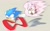Size: 1680x1050 | Tagged: safe, artist:artsriszi, amy rose, sonic the hedgehog, classic amy, classic sonic, classic sonic (universe), super amy