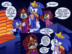 Size: 1920x1454 | Tagged: safe, artist:reinadecorazonez, manik acorn, sally acorn, sonia acorn, sonic the hedgehog