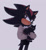 Size: 1099x1200 | Tagged: safe, artist:rayactivefactory, shadow the hedgehog, cat, carrying them, clothes, duo, grey background, literal animal, looking at viewer, simple background, skirt, sweater, trans female, trans girl shadow, transgender