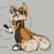 Size: 799x802 | Tagged: safe, artist:pand1on, miles "tails" prower, fox, :o, clothes, goggles, goggles on head, holding something, looking back, looking offscreen, looking up, male, mouth open, overalls, redesign, sketch, solo, standing, w.i.p, wrench