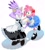 Size: 1333x1473 | Tagged: safe, artist:3i8akira, amy rose, blaze the cat, cat, hedgehog, 2024, amy x blaze, cute, female, females only, gothic lolita, hair bow, lesbian, lolita, maid outfit, pushing, shipping, sweet lolita