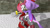 Size: 1024x576 | Tagged: safe, artist:mega--x, amy rose, blaze the cat, cat, hedgehog, 2017, 3d, amy x blaze, amy's halterneck dress, blaze's tailcoat, clothes, cute, dress, female, females only, hand on cheek, lesbian, looking at each other, shipping