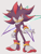 Size: 872x1148 | Tagged: safe, artist:carro-carrot, shadow the hedgehog, frown, gay, gay shadow, grey background, looking offscreen, mlm pride, pride, pride flag, simple background, solo, standing