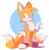 Size: 1266x1300 | Tagged: safe, artist:scuttletown, miles "tails" prower, fox, looking at viewer, male, pose, simple background, smile, solo, standing, waving, white background