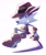 Size: 1723x2047 | Tagged: safe, artist:plus2sf, nack the weasel, 2024, looking at viewer, simple background, smile, smiling at viewer, solo, white background