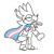 Size: 2048x2048 | Tagged: safe, artist:420-what-you-smokin, silver the hedgehog, alternate universe, au:diamond cutters, cape, cute, eyes closed, line art, mouth open, pride, pride flag, silvabetes, simple background, smile, solo, standing, trans female, trans girl silver, trans pride, transgender, white background