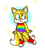 Size: 716x800 | Tagged: safe, artist:chiquitosilver, miles "tails" prower, alternate outfit, cute, gay pride, gloves off, looking offscreen, pride, smile, solo, sparkles, tank top