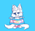 Size: 1307x1138 | Tagged: safe, artist:j0rrated, miles "tails" prower, 2019, autism symbol, autistic, autistic pride, blue background, blushing, cute, holding something, pride, simple background, smile, solo, spot color, tailabetes, trans pride, transgender