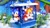 Size: 2048x1152 | Tagged: safe, artist:tripplejaz, flicky, miles "tails" prower, ricky, sonic the hedgehog, hill top zone, sonic origins, sonic the hedgehog 2, 2022, abstract background, classic sonic, classic style, classic tails, clouds, duo focus, group, looking at viewer, looking offscreen, smile, tree