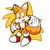 Size: 2000x2000 | Tagged: safe, artist:michael-h-art, miles "tails" prower, fox, 2024, arms out, classic sonic (universe), classic tails, looking at viewer, male, mouth open, semi-transparent background, smile, solo, standing