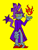 Size: 719x937 | Tagged: safe, artist:infizero-draws, blaze the cat, cat, eyelashes, eyestrain, female, fire, flame, frown, lidded eyes, looking at viewer, simple background, solo, yellow background