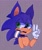 Size: 1429x1705 | Tagged: safe, artist:nyarthk, sonic the hedgehog, hedgehog, 2024, :3, abstract background, blushing, bust, cute, flag, lidded eyes, looking offscreen, male, mouth hold, one fang, outline, pride, pride flag, smile, solo, sonabetes, top surgery scars, trans male, trans pride, transgender, v sign