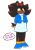 Size: 1447x2048 | Tagged: safe, artist:dragon-spaghetti, shadow the hedgehog, alternate universe, au:sayonara shadow the hedgehog, belt, blushing, clothes, dialogue, dress, english text, jacket, looking away, offscreen character, shoes, simple background, smile, solo, speech bubble, trans female, trans girl shadow, transgender, transparent background, wagging tail