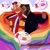 Size: 2000x2000 | Tagged: safe, artist:demetera_, agent stone, robotnik, human, 2024, abstract background, aro ace pride, asexual, asexual pride, bisexual, bisexual pride, duo, face paint, flag, gay, genderfluid pride, genderqueer pride, holding something, lesbian pride, lineless, mlm pride, nonbinary pride, paint, pansexual pride, pride, pride flag, progress pride, robot, robotnik x stone, shipping, standing, tie, trans pride
