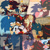 Size: 2000x2000 | Tagged: safe, artist:emthimofnight, shadow the hedgehog, sonic the hedgehog, super shadow, super sonic, hedgehog, 2024, abstract background, bed, blushing, clothes, dialogue, duo, english text, eyes closed, flying, gay, hands on another's shoulders, holding each other, holding hands, implied tails, kiss, lidded eyes, looking at each other, offscreen character, phone, saliva, shadow x sonic, shipping, shirt, smile, sparkles, speech bubble, super form
